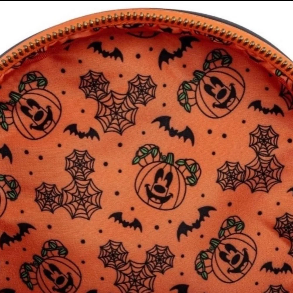Loungefly Disney Mickey-O-Lantern Mini Backpack‎ And Pin